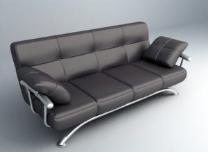 Modern Leather Sofa 3D Model