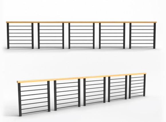  Modern Railing for Balcony Free 3D Model