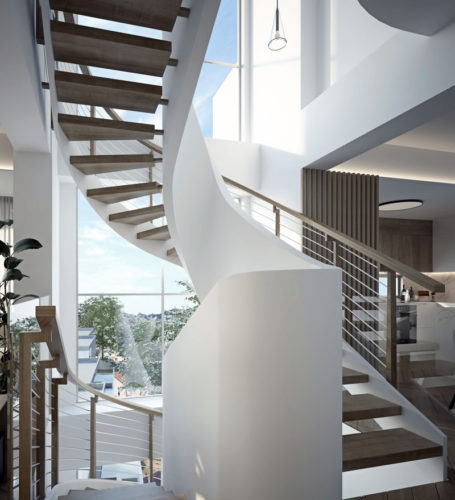 Modern Spiral Staircase 3D Model