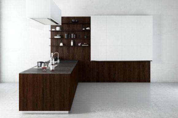 Modern Style Wooden Kitchen Design 3D Model