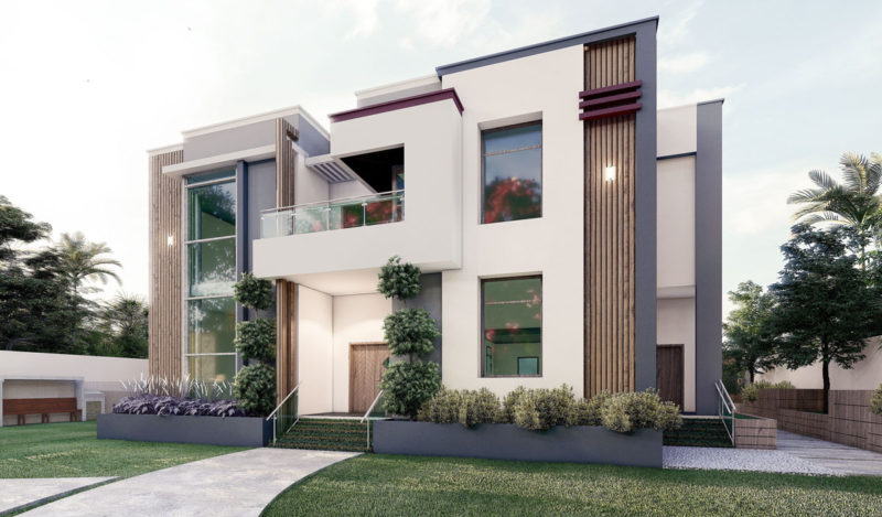 Modern Villa House Exterior 3D Model - Free C4D Models
