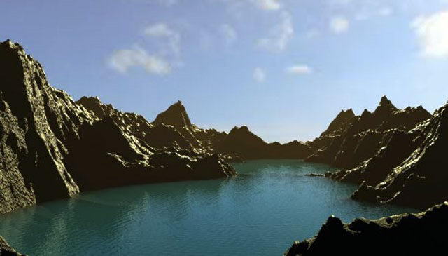 Mountains Scene 3D Model