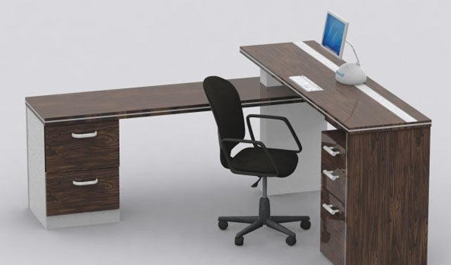 Office Desk Furniture 3D Model