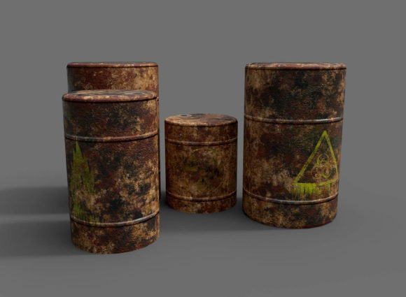 Old Barrels Free 3D Models
