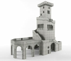 Old Design Stone 3D Tower