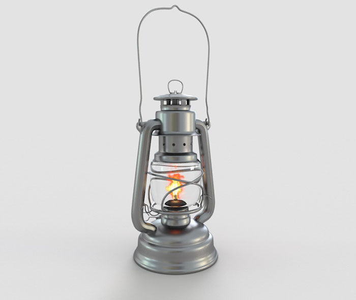 Old Gas Lamp 3D Model