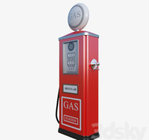 Old Gas Station Pump 3D Model