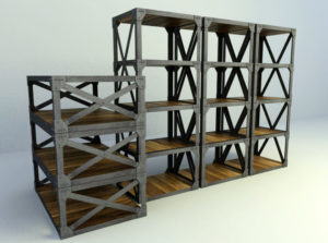 Old Shelves Free 3D Model