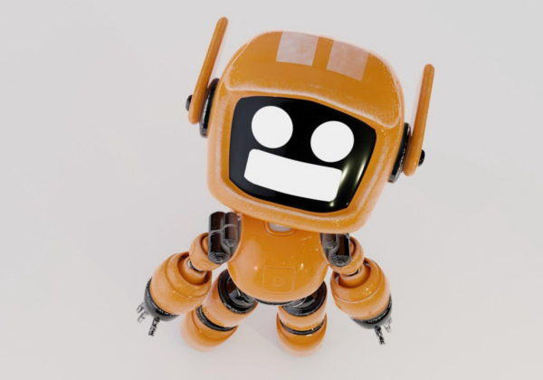 Orange Robot 3D Model Sci-Fi 3D Models