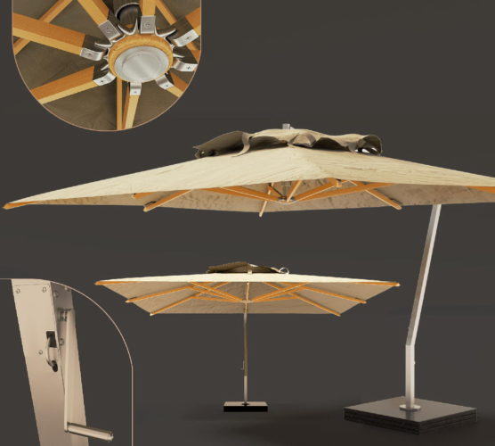 Outdoor Luxury Umbrella 3D Model
