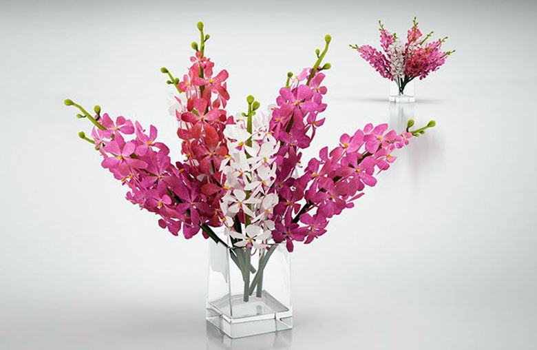 Pink Flower Bouquet 3D model