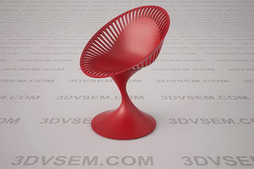 Plastic Bar Chair 3D Model