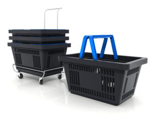 Plastic Supermarket Basket 3D Model