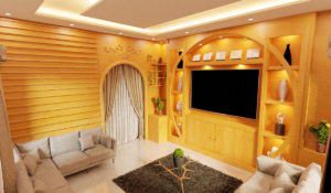 Realistic Living room interior Scene Design 3D Model