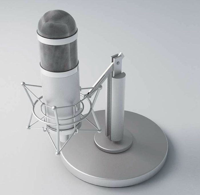 Retro Recording Microphone 3D Model