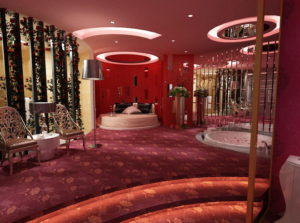 Romantic Concept Hotel Room 3D Interior Scene
