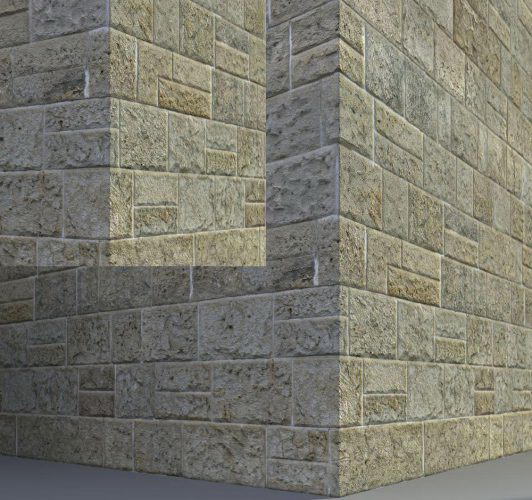 Sandstone Block Wall Texture