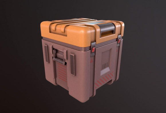 Sci-fi Game Container 3D Model