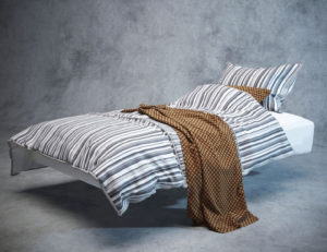 Sheet, Quilt, Pillow Bed Set 3D Model