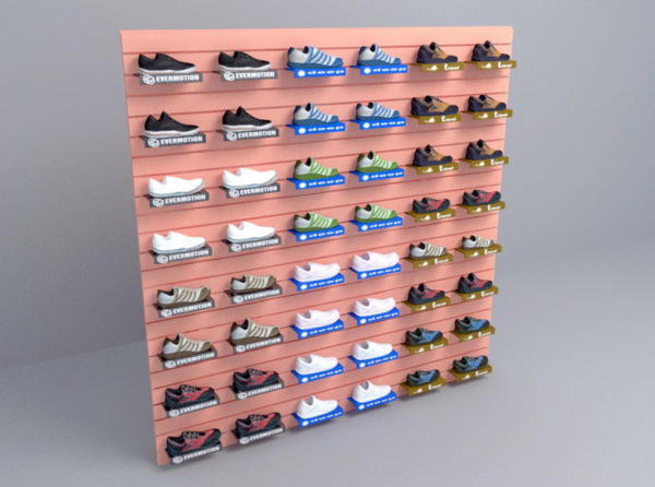 Shoes Racks 3D Model Equipment