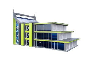 Shopping Center Building Free 3D Model