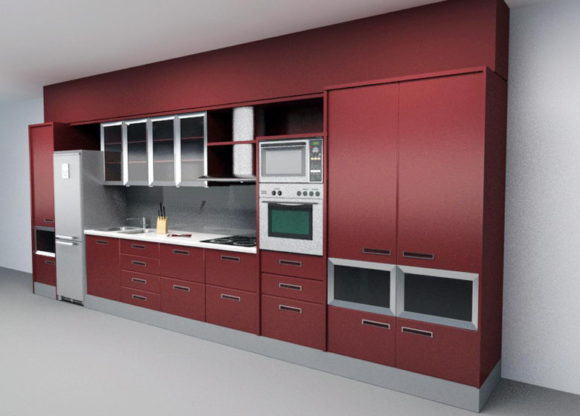 Simple Kitchen Design 3D Model