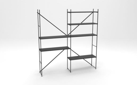 Simple Metal Shelf 3D Model