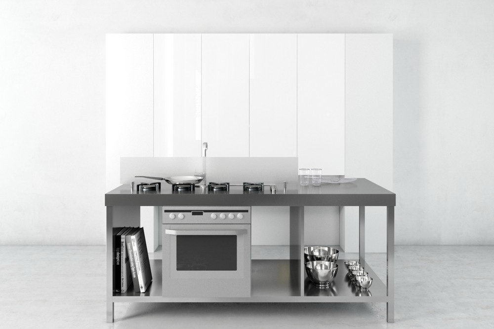 Small Kitchen Design 3D Model