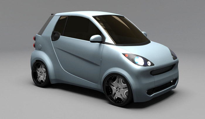 Smart For Two Car 3D Model 2