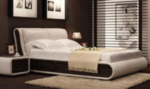 Soft Headboard Double Bed 3D Model