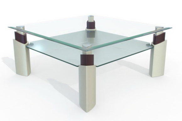 Square Glass Table 3D Model