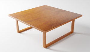 Square Wood Coffee Table 3D Model