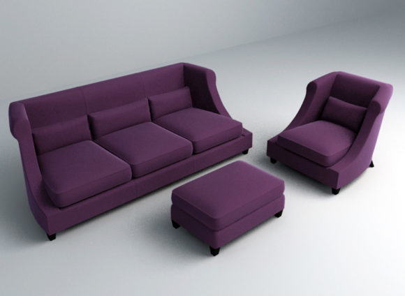  Standard Sofa Set 3D Model