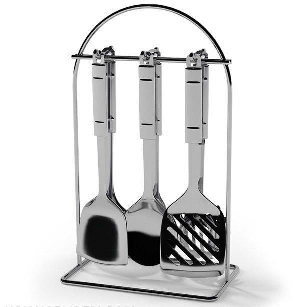 Steel Kitchen Appliances 3D Model