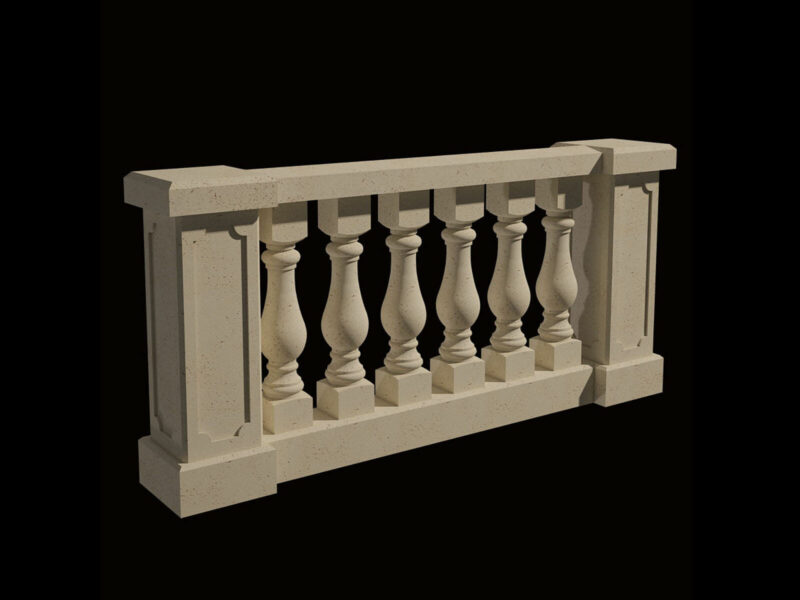 Stone Balustrade Free 3D Model Building Tools