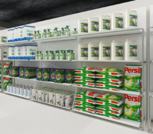 Supermarket Products Shelf 3D Model
