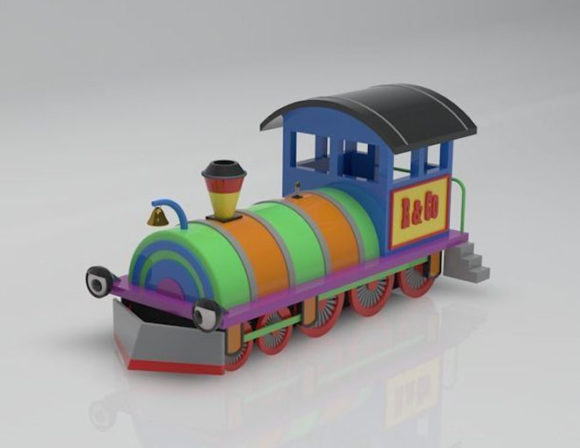 Toy Locomotive 3D Model