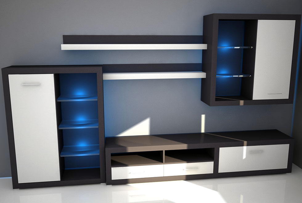 Tv Station Furniture 3D Model