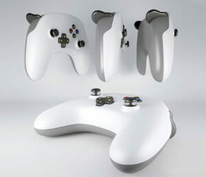 White Game Controller 3D Model