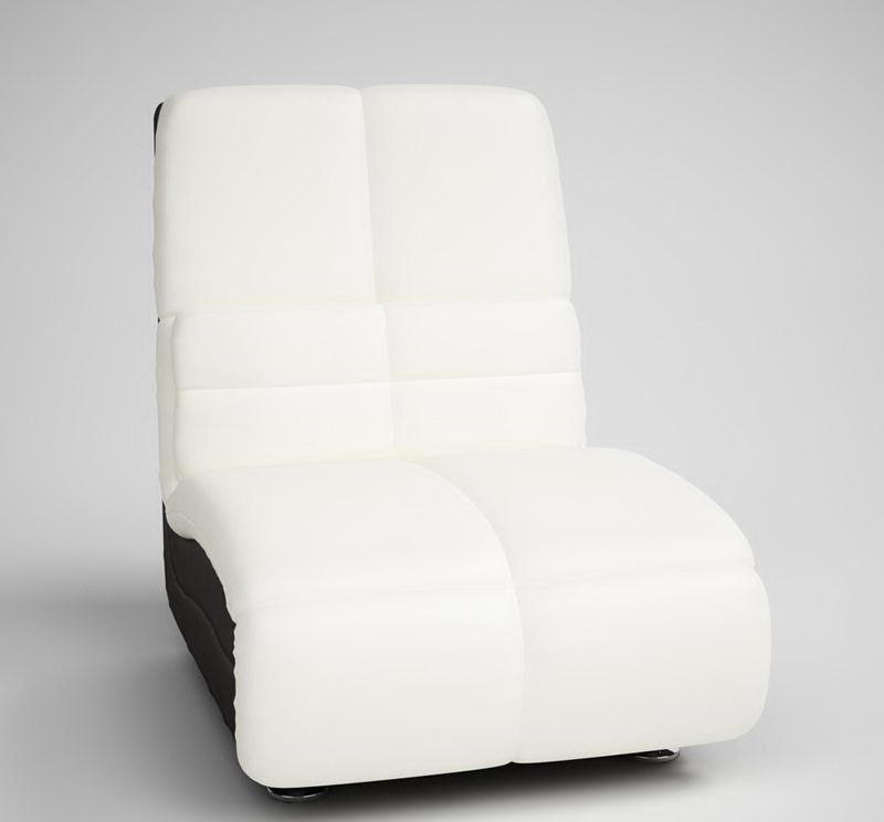 White Leather Armchair 3D Model