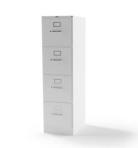  White Office Cabinet 3D Model