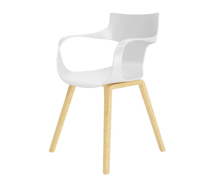  White Visitor Chair 3D Model