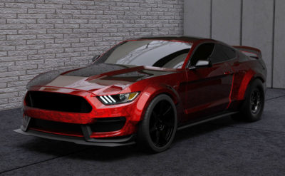 Wide Body Mustang GT350 3D Model Vehicles