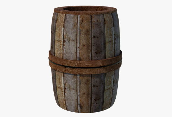 Wine Barrel Free 3D Model