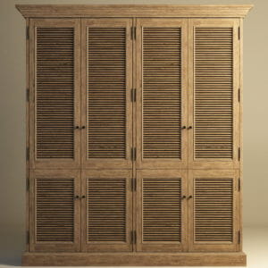 Wood Design Double Cabinet 3D Model