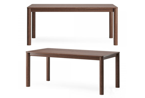 Wood Dinning Table Free 3D Model