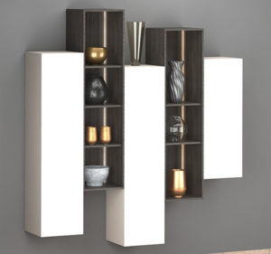 Wood Hanged Cabinet 3D Model
