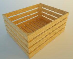 Wood box Free 3D Model