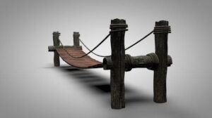 Wooden Bridge 3D Model