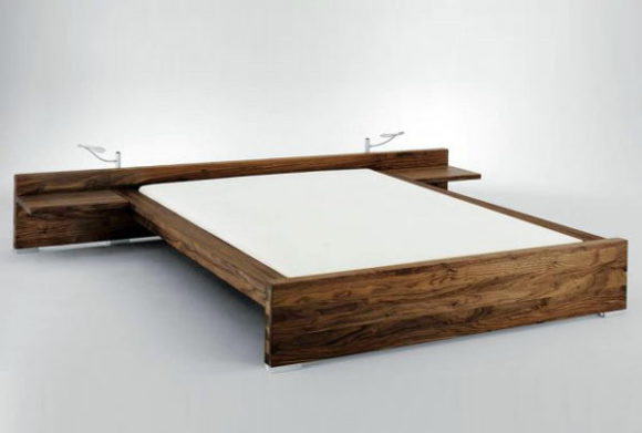 Wooden Luxury Bed 3D Model